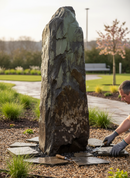 Premium Slate Monolith 1800mm (6ft) - Unique Garden Feature in Grey and Plum Tones