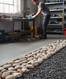 Premium Rainbow Cobbles Decorative Aggregate for Gardens - Unique Natural Patterns with Amber, Terracotta, and White Colors