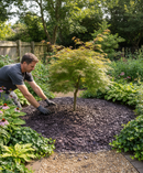 Premium Eco-Friendly Mini Mulch in Plum and Blue Slate for Pathways and Garden Borders - Various Bagging Options Available