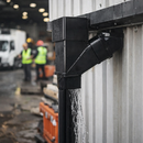Square Downpipe Branch – Black uPVC – Exterior Drainage