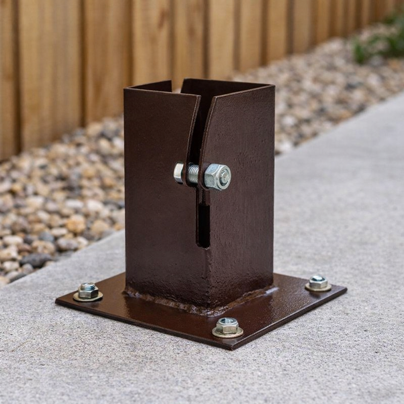 Bolt Down Post Support – Steel – Outdoor Installations
