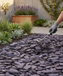 Premium Plum Slate Chippings 40mm - Fish-Friendly Decorative Aggregate for Gardens and Landscapes