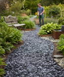 Premium 20mm Blue Slate Chippings for Decorative Landscaping and Pathways - High-Quality Professional Grade for Industrial and Commercial Applications