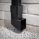 Square Downpipe Shoe – Durable Black uPVC – Exterior Drainage