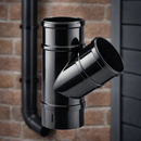 Downpipe Branch – Black uPVC – Exterior Drainage