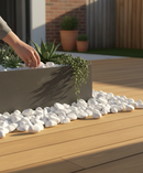 Premium Polar White Pebbles 20-50mm - Smooth and Shiny Decorative Stones for Gardens and Water Features