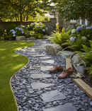 Premium 40mm Blue Slate Chippings for Garden Pathways and Decorative Ground Cover