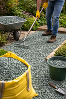 20mm Green Granite Chippings – Premium Welsh Green Gravel for Landscaping & Driveways